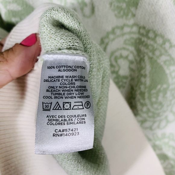 LOFT Paisley 3/4 Sleeved Knit Sweater Size Small Womens - Picture 9 of 9